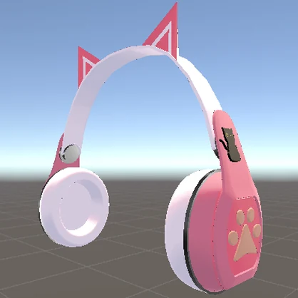 【VRC想定】猫耳ヘッドホン