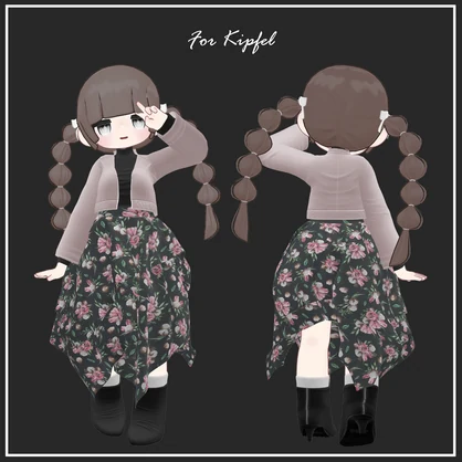 【複数アバター対応】Asymmetry Skirt【VRChat想定】