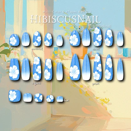 【かんたん着用】HibiscusNail【VRネイルチップ】【MDollnail対応】#あんらぼぶい