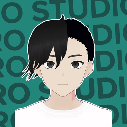 Half shaved/ half long hair hairstyle mohawk down (Vroid file)