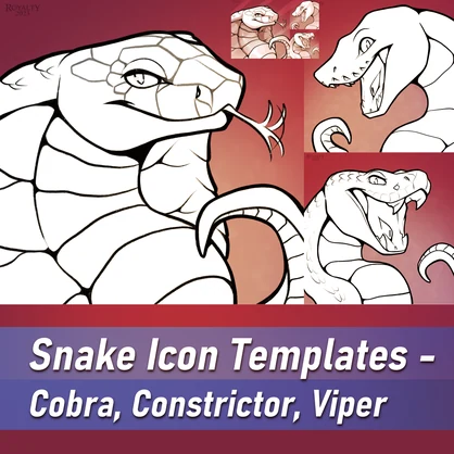 Snake Icon Templates - Cobra, Constrictor, Viper