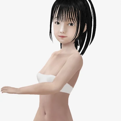 適度なリアル感の着せ替えドール　清楚な女の子　素体　顔・体・髪型セット　各種カスタムアイテム　テクスチャ　vroid vrm