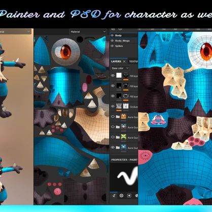Aura Guardian 3D Model/VRChat Avatar (Facetracking)