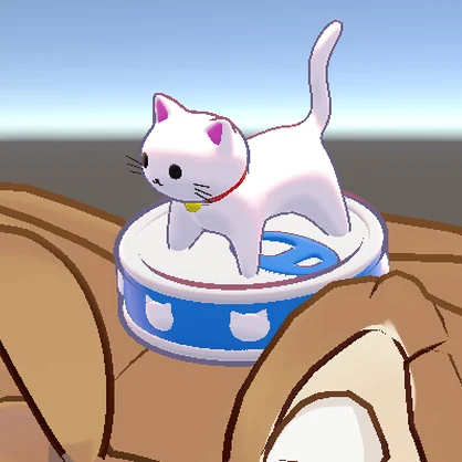 【無料】ねこ缶！VRChat向け3Dモデル　まめひなた対応