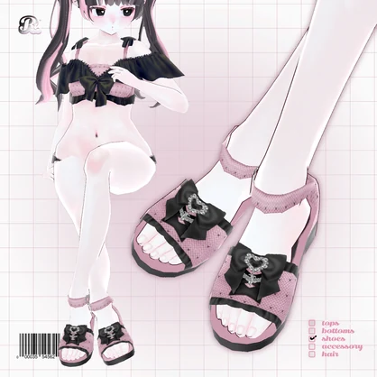 LaceDollShoes 𝜗𝜚 レースドールミュール