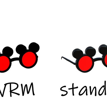 Not-so-well-designed Mickey Mouse Glasses (For Unity, Blender and VRChat)