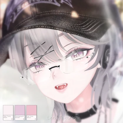 【SALE】💜「リンネ専用」💜 Linne Textures FullPack (2 Eyes, MakeUp, Body, Tongue, Cap, Glass)