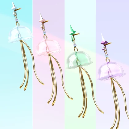星海月（ほしくらげ）のピアス