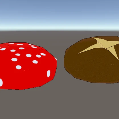 【アバター用小物】きのこのぼうし【3Dモデル】