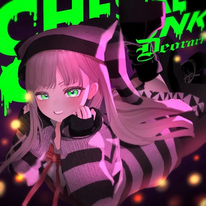 【#Deorart モデル No.3】Cheshire Cat Punk 11アバター対応 #BLUESTELLA