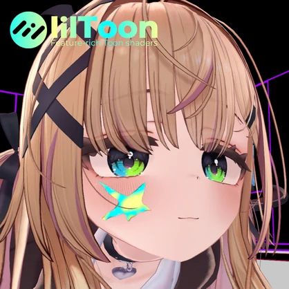 【無料】ゆめか用 Starlight Decals 遥か、宇宙を見上げて　動くフェイスデカール＆色が変わるアイテクスチャセット【設定済みマテリアル】