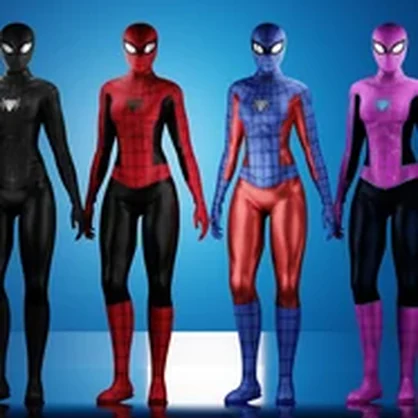 Spider Girl VRChat 3D Model + Unity package + Color Variants